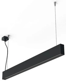 Lampada a sospensione biemissione 32,4W down 60W up 230V 3000K nero.