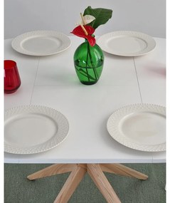 Tavolo da pranzo rotondo allungabile con estensione ø 90 cm Jubi – Ragaba