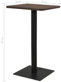 Tavolo da bistrot cenere scuro 70x70x107 cm