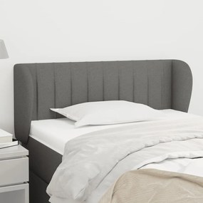 Testiera Ad Orecchio Grigio Scuro 83x23x78/88 Cm İn Tessuto /