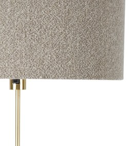 Piantana orientabile oro con paralume bouclè tortora 50 cm - Parte