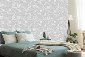 Carta da parati – Bellissimi uccellini in grigio