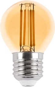 Lampada LED E27 4W a Filamento Ambrata Dimmerabile - G45 Colore Bianco Caldo 2.500K