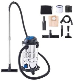 Scheppach - Aspirapolvere e aspiraliquidi bidone inox 1200w 30lt vc30 premium