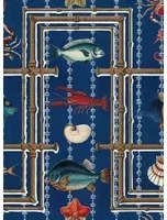 Mindthegap Carta da parati Underwater Life - Indigo/ Turquoise/ Red/ White
