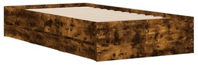 Giroletto con cassetti rovere fumo 90x200 cm legno multistrato