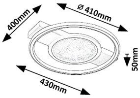 Rabalux 71377 - Plafoniera LED ARANIS LED/50W/230V 3000K