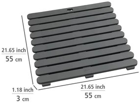 WENKO 22947100-Tappetino doccia per interni ed esterni 55x55 cm grigio