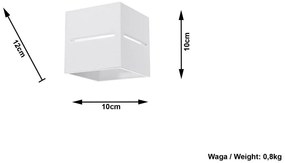 Applique da Parete in Alluminio LOBO G9 White Bidirezionale da interno