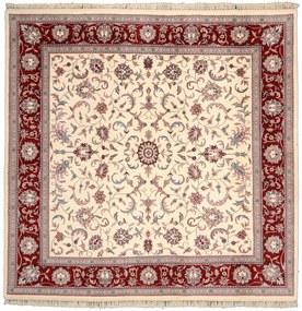 Isfahan Tappeto 240 x 240 Beige (Indian) Annodato A Mano