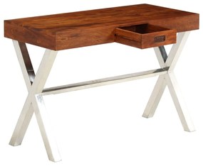Libreria in legno acacia con finitura miele 60x30x160 cm