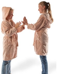 Accappatoio per bambini rosa in micropile 134-140 Delux – Tiseco Home Studio