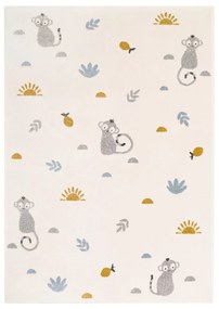 Tappeto per bambini beige, 120 x 190 cm Little Wild Monkey - Nattiot