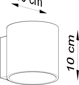 Lampada da parete grigia Roda - Sollux