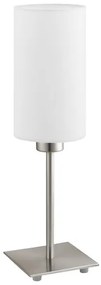Eglo - Lampada da tavolo LED TUNJA 1xE27/60W/230V 26,5 cm cromo opaco/bianco