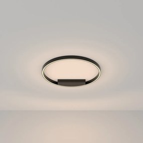 Lampadario A Sospensione Moderno Rim Alluminio Nero 1 Luce Led 37W