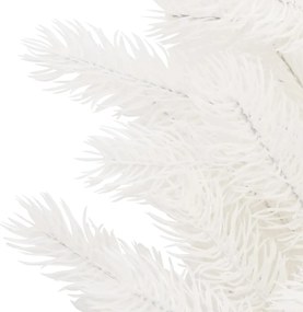 Albero di Natale Preilluminato con Palline Bianco 65 cm