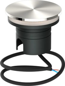 Faro LED interrato da Giardino 6W IP67 24V Luce Radente 360°- Inox Colore Bianco Caldo 3.000K