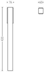 Philips 16488/93/P0 - Colonna da esterno STRATOSPHERE 2xLED/4,5W IP44