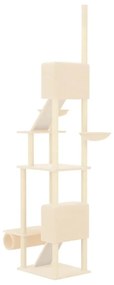 Albero per gatti da pavimento a soffitto crema 277-303 cm