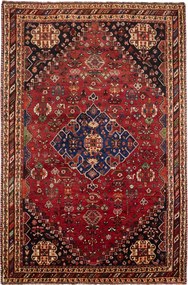 Gashghai Tappeto persiano 180 x 270 Rosso (Iran) Annodato A Mano