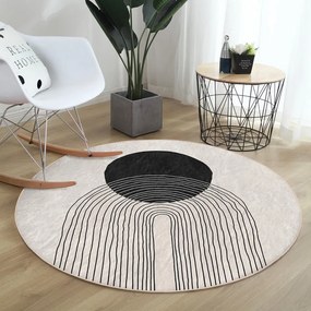 Tappeto rotondo color crema lavabile ø 120 cm Comfort – Mila Home