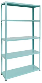 Scaffale in kit 5 ripiani Coolour L 90 x P 30 x H 172 cm verde acqua, portata per ripiano 70 kg