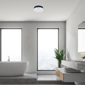 Rabalux 75026-Plafoniera LED da bagno GAELO LED/18W/230V diametro 28 cm nero