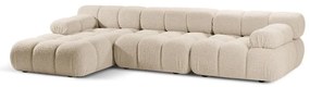 Divano angolare modulare beige in tessuto bouclé (angolo sinistro) Bellis - Micadoni Home