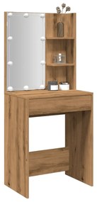 Toeletta Con Led Rovere Artigianale 60x40x140 Cm /