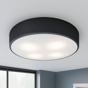 TEMAR LIGHTING Plafoniera Cleo, Ø 50 cm, IP20, nero, metallo, E27