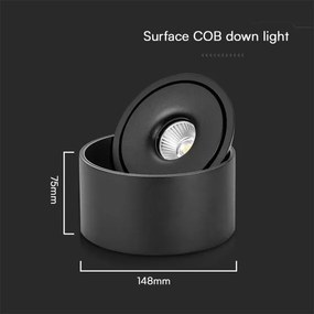 Faretto LED LED/20W/230V 3000/4000/6400K nero