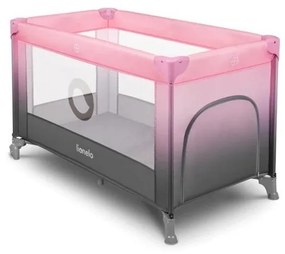 Lionelo - Culla da viaggio STEFI rosa/grigio