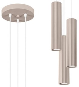 Lampadario grigio tortora in metallo ø 19,5 cm Gleam – Sollux