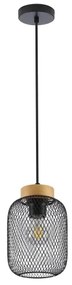 Brilagi - Lampada a sospensione con cavo BASKLITE 1xE27/15W/230V legno di caucciù/nero