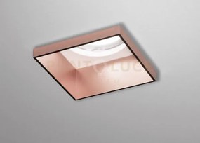 Elis faretto da incasso 1 luce rame d. 110mm in gesso e alluminio