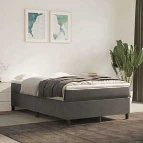 Giroletto Senza Materasso Grigio Scuro 120x200 Cm Velluto /