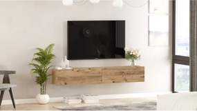 Mobile Tv Sospeso 180x32x30 Effetto Legno Rovere Future
