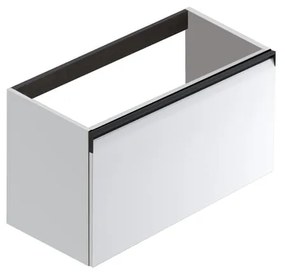 Mobile da bagno sospeso sotto lavabo Fusion L 79.5 x H 40 x P 45.5 cm bianco opaco, 1 cassetto