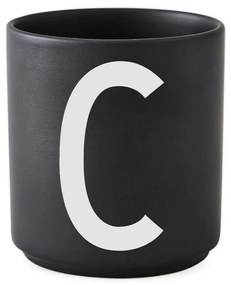 Tazza in porcellana nera Alfabeto C, 250 ml A-Z - Design Letters