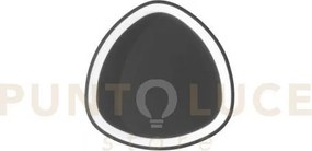 Plafoniera led klapton nera 40w 6160lm cct 3000 4000 6500k 45x45x7c...