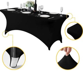 Tovaglia da catering nera da 180 cm