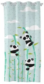 Tenda HappyFriday Moshi Moshi Panda Garden Azzurro 140 x 265 cm