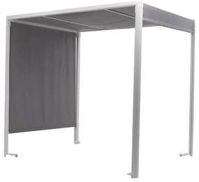 Letto da esterno NATERIAL in alluminio bianco e cuscino grigio L 150 x H 35 x P 200 cm