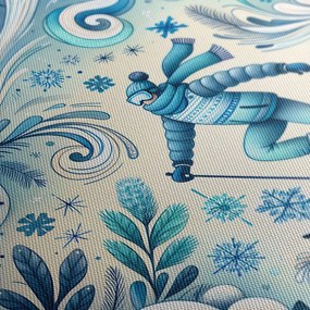 Quadro su tela – Paesaggio invernale blu