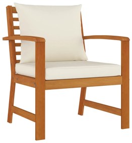 Set da pranzo da giardino 9pz con cuscini legno massello acacia