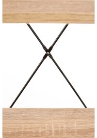 Libreria NARVIK 148x60 cm nero/quercia sonoma