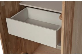 Armadio di colore naturale con effetto rovere 60x210x42 cm Gravure – WOOOD