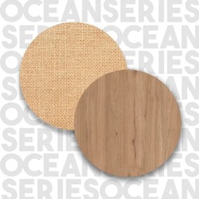 Scrivania Moderna 120 Cm Con Piedini In Ferro e Vano Contenitore Rafia Ocean