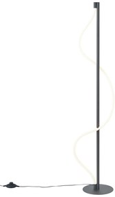 Lampada da terra moderna nera con LED dimmerabile a 3 livelli - Twirl